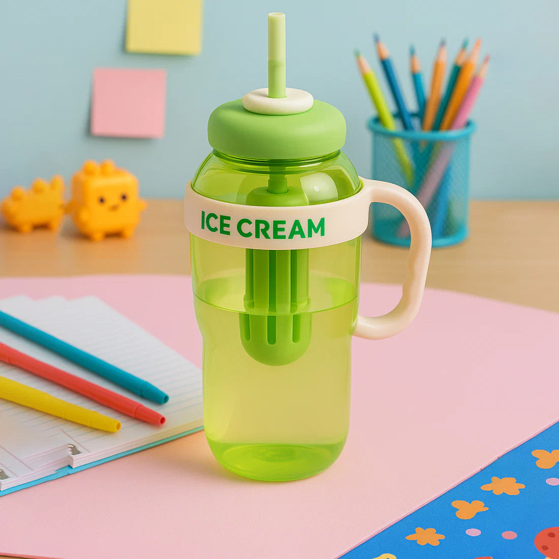 Ice Cream Themed Water Bottle with Handle
