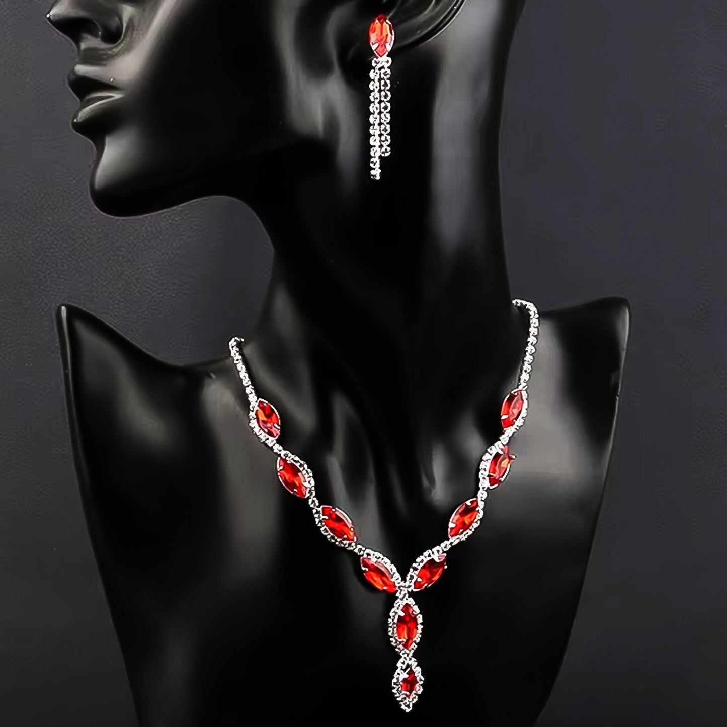 Necklace And Earrings Set (1 Set  Mix Color)