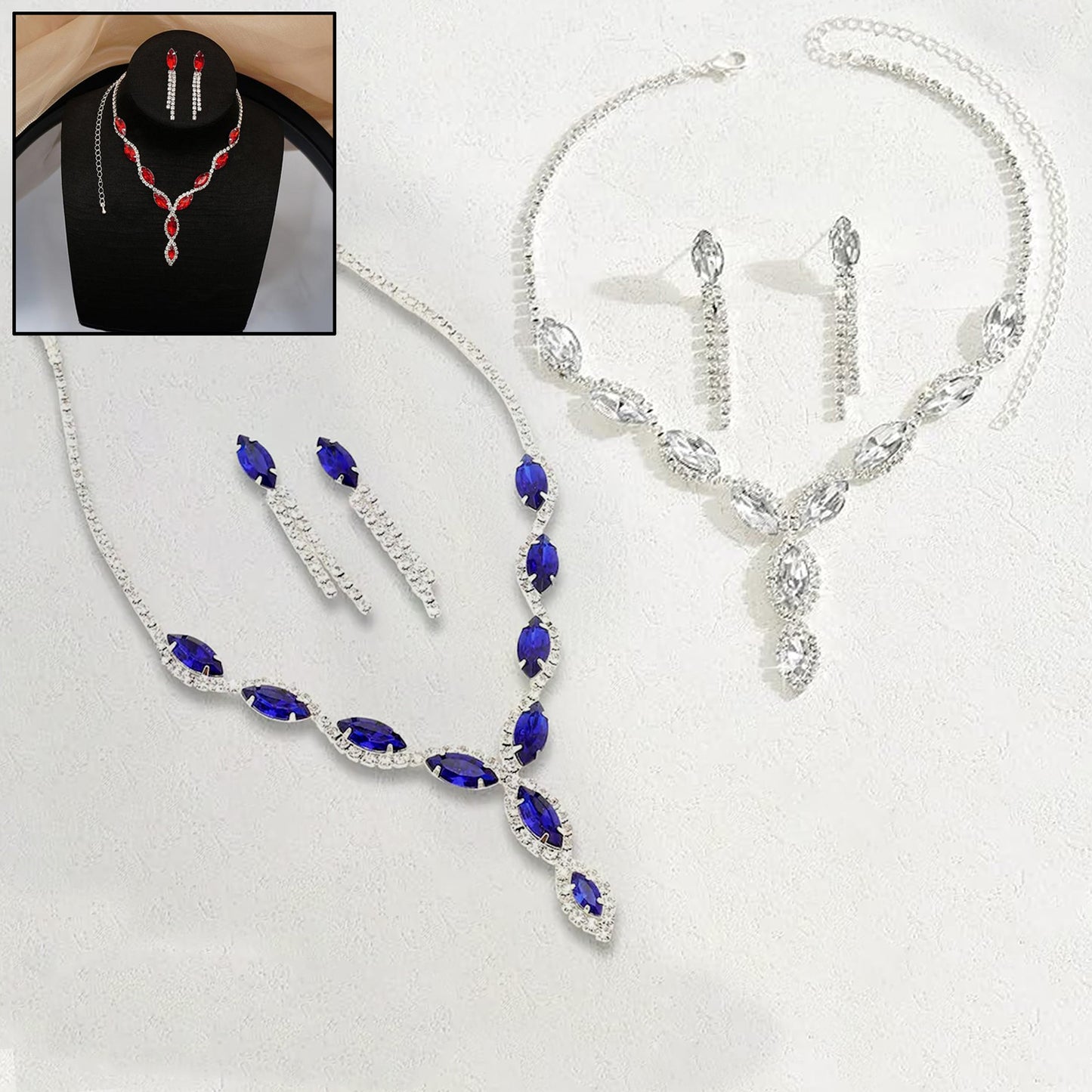 Necklace And Earrings Set (1 Set  Mix Color)